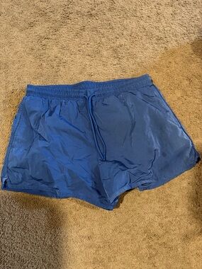 Abercrombie & Fitch Men's Royal Blue Athletic Drawstring Shorts
